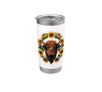 KS Prairie Bovinos y Girasoles Región 2 Vaso térmico de acero inoxidable de doble pared