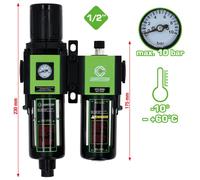 KS Tools 1/2" Competencia Druckluft-Wartungseinheit,