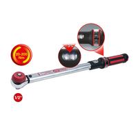 KS TOOLS 1/2" Llave de Torsión de Trinquete, 40-200Nm Incl. Certificado