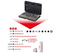 Ks tools 1/4" -1/2" Tx-Steckschlüssel- Juego, 57-tlg.911.4305 Torx Crujen