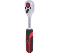 Ks tools 1/4" Cromo Carraca Reversible, 72 Diente, Mango de Plástico