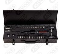 KS TOOLS 1/4 Set la Llave de Trinquete Dinamométrica Perilla 1-25Nm, 35-tlg.