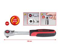KS TOOLS 1/4" SlimPOWER Llave De Carraca Con 72 Dientes Intercambiable