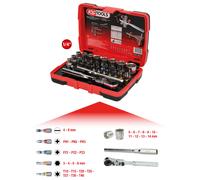 KS Tools 1/4" Torsion Power Bit-Stecknuss-Box, 33-tlg. 918.3005