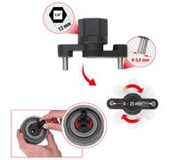 KS TOOLS 1/4" Universal-Zapfenschlüssel para Zahnriemen-Spannrolle, Ajustable