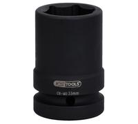 Ks tools 1" Casquillo de Fuerza Hexagonal, Medio Largo , 33mm 515.2133