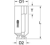 KS TOOLS 1" Llave De Impacto Hexagonal, Larga, 85mm (515.1885)