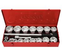 Ks tools 1" Set de Llaves Conexión, 22-tlg. 1 Pulgadas Tubo 36mm-80mm
