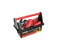 KS Tools 100093 - Caja de herramientas, para niños (de 3 a 8 años de edad), completa, portátil, juguete de bricolaje, para estimulación, de imitación