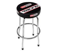KS TOOLS 100137 - Taburete - Espuma de Asiento cómoda, Revestimiento Lavable, Altura 75 cm, diámetro 37 cm, Peso 5,20 kg, Color Negro y Rojo
