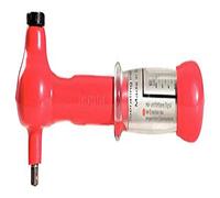 KS Tools 117.1185 Minillave dinamométrica de 1/2" con aislamiento protector y cabezal de carraca reversible, 5-25 Nm