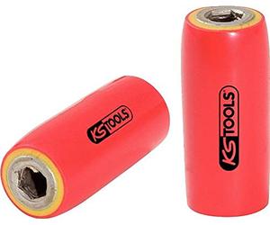 KS Tools 117.2313 Portapuntas de 3/8" con aislamiento protector para puntas de 1/4"