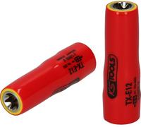 KS Tools 117.2374 Llave de vaso Torx-E de 3/8" con aislamiento protector, E18, larga
