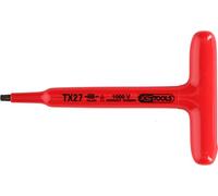 KS Tools 117.2415 Llave acodada Torx con mango en T y aislamiento protector, T25, 160 mm