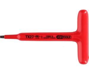 KS Tools 117.2415 Llave acodada Torx con mango en T y aislamiento protector, T25, 160 mm
