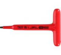 KS Tools 117.2417 Llave acodada Torx con mango en T y aislamiento protector, T30, 160 mm