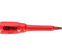 KS Tools 117.2465 Llave de vaso con punta de 3/8" y aislamiento protector para tornillos Torx, T25, larga