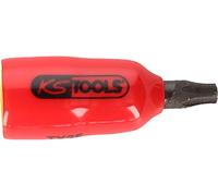 KS Tools 117.2473 Llave de vaso con punta de 1/4" y aislamiento protector para tornillos Torx, T15