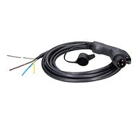 KS Tools 117.7225 Cable de carga efuturo, forma recta, extremo libre a enchufe de tipo 1 para conexión a una caja de pared, monofásico, hasta 7,4 kW, 32 A, 230 V, Modo 3, 5 metros