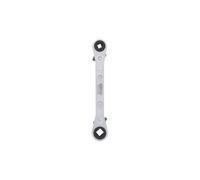 KS Tools 130.0122 Llave de carraca 4 en 1 conmutable para refrigeración y climatización