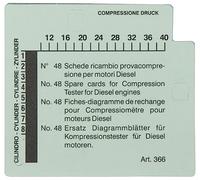 KS Tools 150.1657 Tarjeta de diagrama para comprobador de presión de compresión de motores diésel (unidad de embalaje=48)