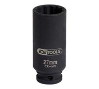 KS Tools 150.1703 Llave de vaso de impacto especial para árboles de transmisión, 1/2", 27 mm