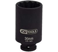 KS Tools 150.1707 Llave de vaso de impacto especial para árboles de transmisión, 1/2", 36 mm
