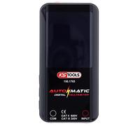 KS Tools 150.1765 - Multímetro digital automático, incluye puntas de prueba, color rojo y negro