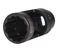 KS Tools 150.2124 Llave de vaso de 1/2'' para inyectores, 12 cantos, 27 mm