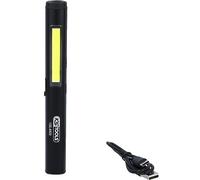 KS Tools 150.4400 Lámpara de inspección led COB Stripe de 350 lúmenes con led de foco UV y puntero láser