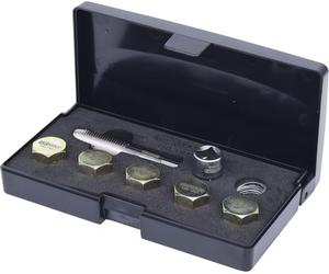 KS Tools 150.4925 Juego de roscas reparadoras del tornillo de purga de aceite, 12 pzs M15x1,5