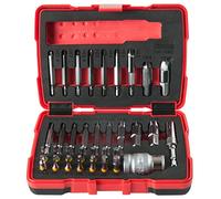 KS Tools 150.7060 Juego de extractores de tornillos con encastre hexagonal de 1/4" + 10 mm Torx y Allen, 34 pzs