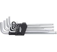 KS Tools 151.3200 Juego de llaves Allen CLASSIC con cabeza de bola en un soporte abatible, 10 pzs.