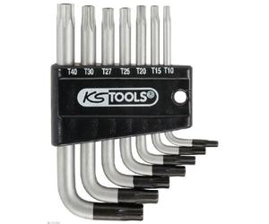 KS Tools 151.4150 - Pack de 7 piezas con agujero frontal de llaves Allen TORX10-40 modelo extra corto