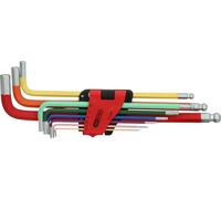 KS Tools 151.4420 Juego de llaves Allen con cabeza de bola, extralargas, 9 pzs
