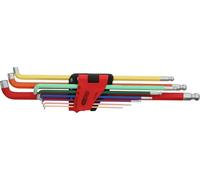KS Tools 151.4430 Juego de llaves Allen con cabeza de bola, en ángulo de 108°, 9 pzs Pulgadas