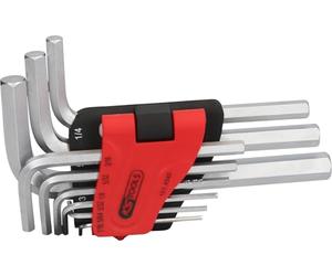 KS Tools 151.4540 Juego de llaves Allen en un soporte abatible,9 pzs 1/16"-3/8"