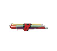 KS Tools 151.4560 Juego de llaves Allen con cabeza de bola, en ángulo de 108°, 9 pzs
