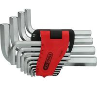 KS Tools 151.4590 Juego de llaves Allen en un soporte abatible,14 pzs 1,5-19mm
