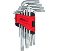 KS Tools 151.4620 Juego de llaves acodadas RIBE®, Versión corta, 9 pzs