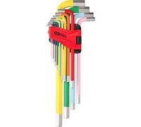 KS Tools 151.4650 Juego de llaves Allen, extralargas, 14 pzs Pulgadas