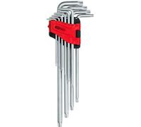 KS Tools 151.4800 Juego de llaves acodadas Torx con orificio, XL, 10 pzs TB8-TB50