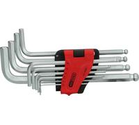 KS Tools 151.5000 Juego de llaves Allen con cabeza de bola, largas, 10 pzs