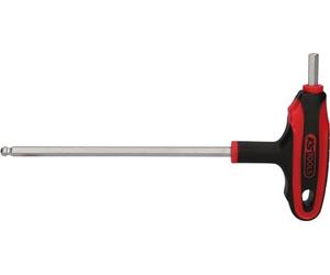 KS Tools 151.8135-E - Mango en T ERGO + llave hexagonal, bola 6mm terminó, en etiqueta de la caída