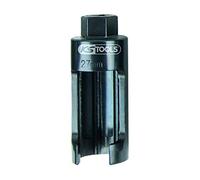 KS Tools 152.1196 Llave de vaso de 1/2" para inyectores, 27,0 mm, L=100 mm | Buje para inyector, 1/2'' 27mm (del estuche 152.1085), herramientas profesionales, cromo vanadio