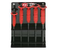 KS Tools 156.0020 Juego de botadores para pasadores con mango protector, 5 pzs 6-14 mm