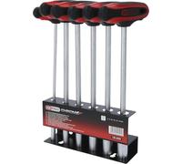 KS Tools 158.5000 Juego de destornilladores de llave de vaso con mango en T CHROMEplus, 6 pzs., 6-14 mm