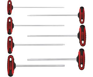 KS Tools 158.5050 ERGOTORQUEplus® Juego de llaves Allen RIBE con mango en T, 7 pzs M4-M10