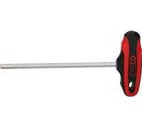 KS Tools 158.8036-E Llave Allen hexágono interior mango en T, 6mm, 185mm, colgador
