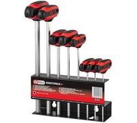 KS Tools 158.8130 Juego de llaves allen con hexágono interior y mango en t 8 pzs